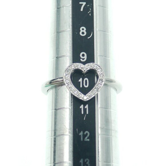 TIFFANY Silver Diamond Ring - Picture 5 of 7